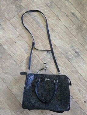 Guess Black Satchel Tote Purse